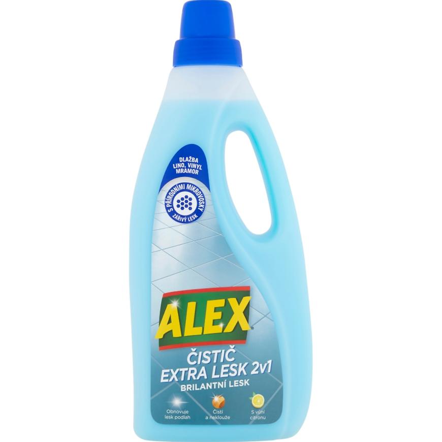 Čistič ALEX extra lesk 2v1 750 ml